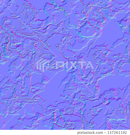 Topographic Elevation Normal Map 137261192