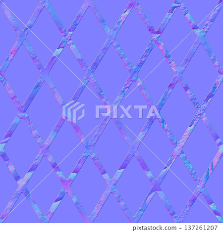 Industrial Textured Rhombus Plate Normal Map Texture 137261207