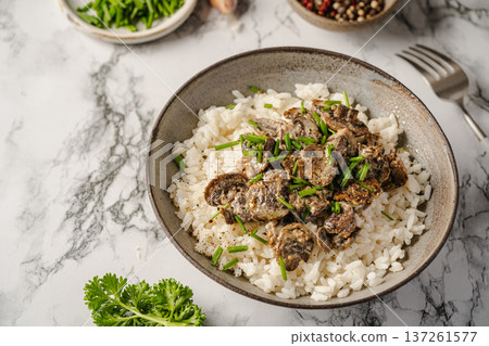 Risotto with mushrooms Risotto with mushrooms 137261577