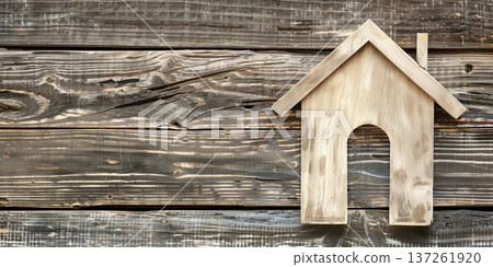 Home cleaning decor with wooden house design on rustic wooden background for modern interiors Home cleaning decor with wooden house design on rustic wooden background for modern interiors 137261920