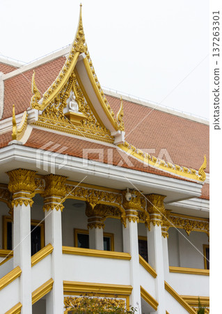Thai-style Buddhist temple at White Horse Temple, old Buddhist temple in Luoyang in Henan province in China Thai-style Buddhist temple at White Horse Temple, old Buddhist temple in Luoyang in Henan province in China 137263301