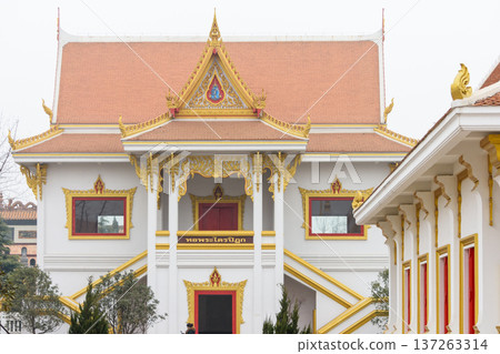Thai-style Buddhist temple at White Horse Temple, old Buddhist temple in Luoyang in Henan province in China 137263314