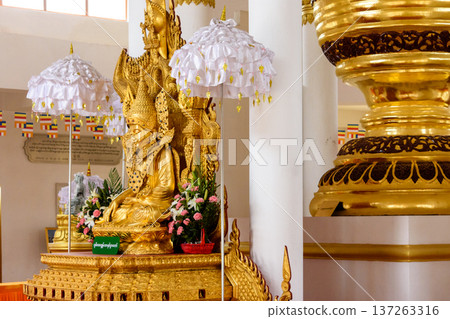 Thai-style Buddhist temple at White Horse Temple, old Buddhist temple in Luoyang in Henan province in China Thai-style Buddhist temple at White Horse Temple, old Buddhist temple in Luoyang in Henan province in China 137263316