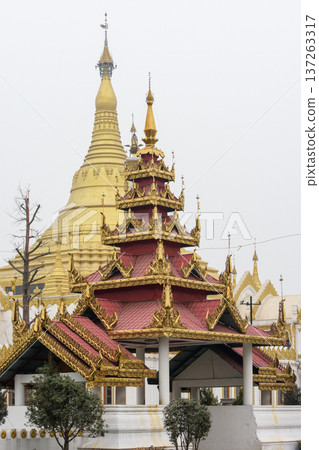 Thai-style Buddhist temple at White Horse Temple, old Buddhist temple in Luoyang in Henan province in China Thai-style Buddhist temple at White Horse Temple, old Buddhist temple in Luoyang in Henan province in China 137263317