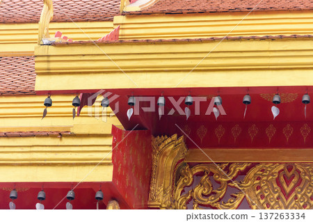 Thai-style Buddhist temple at White Horse Temple, old Buddhist temple in Luoyang in Henan province in China Thai-style Buddhist temple at White Horse Temple, old Buddhist temple in Luoyang in Henan province in China 137263334