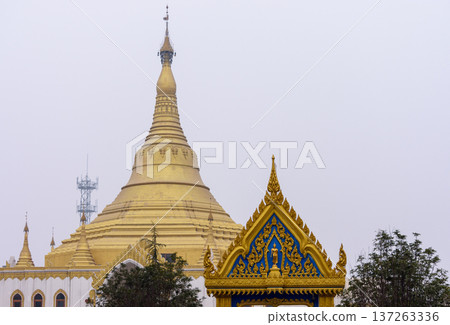 Thai-style Buddhist temple at White Horse Temple, old Buddhist temple in Luoyang in Henan province in China Thai-style Buddhist temple at White Horse Temple, old Buddhist temple in Luoyang in Henan province in China 137263336