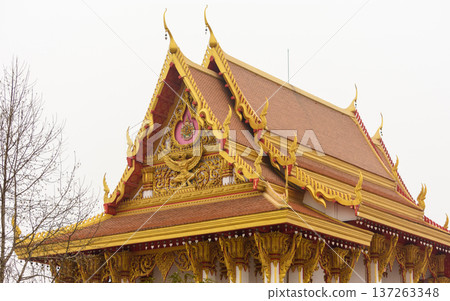 Thai-style Buddhist temple at White Horse Temple, old Buddhist temple in Luoyang in Henan province in China Thai-style Buddhist temple at White Horse Temple, old Buddhist temple in Luoyang in Henan province in China 137263348