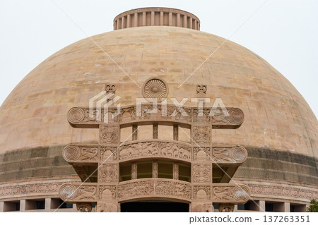 Indian-style Buddhist temple at White Horse Temple complex, old Buddhist temple in Luoyang in Henan province in China 137263351