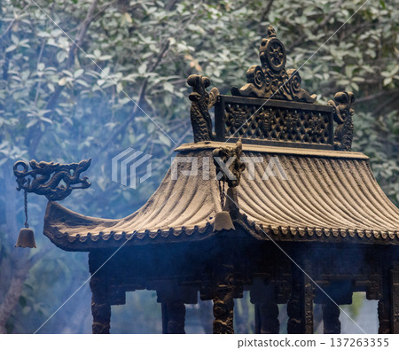 Incense burner at the White Horse Temple, old Buddhist temple in Luoyang in Henan province in China Incense burner at the White Horse Temple, old Buddhist temple in Luoyang in Henan province in China 137263355