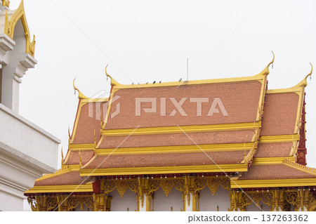 Thai-style Buddhist temple at White Horse Temple, old Buddhist temple in Luoyang in Henan province in China Thai-style Buddhist temple at White Horse Temple, old Buddhist temple in Luoyang in Henan province in China 137263362