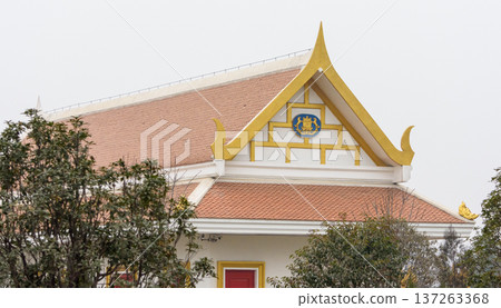 Thai-style Buddhist temple at White Horse Temple, old Buddhist temple in Luoyang in Henan province in China Thai-style Buddhist temple at White Horse Temple, old Buddhist temple in Luoyang in Henan province in China 137263368