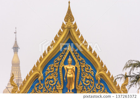 Thai-style Buddhist temple at White Horse Temple, old Buddhist temple in Luoyang in Henan province in China Thai-style Buddhist temple at White Horse Temple, old Buddhist temple in Luoyang in Henan province in China 137263372