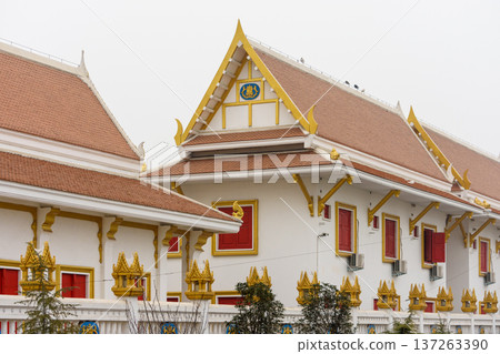 Thai-style Buddhist temple at White Horse Temple, old Buddhist temple in Luoyang in Henan province in China Thai-style Buddhist temple at White Horse Temple, old Buddhist temple in Luoyang in Henan province in China 137263390