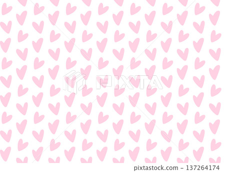 Cute Pink Heart Seamless Pattern, Romantic Minimal Background for Valentine Design, Kids Textile and Wrapping Paper Cute Pink Heart Seamless Pattern, Romantic Minimal Background for Valentine Design, Kids Textile and Wrapping Paper 137264174