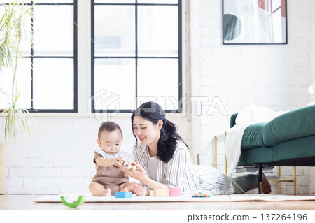 Baby and mother Baby and mother 137264196