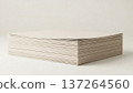 Stack of White Paper Sheets on Surface. 137264560