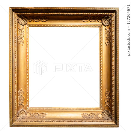 vertical old ornamental wide picture frame cutout vertical old ornamental wide picture frame cutout 137264671