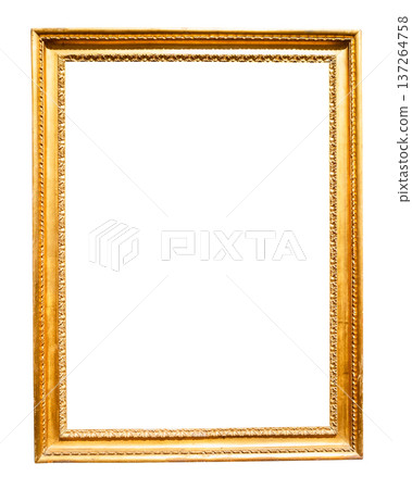 vertical gold narrow carved painting frame cutout vertical gold narrow carved painting frame cutout 137264758