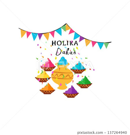 Holika Dahan and Holi Festival Illustration free vector illustration Holika Dahan and Holi Festival Illustration free vector illustration 137264940