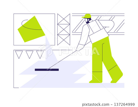 Epoxy flooring abstract concept vector illustration. 137264999