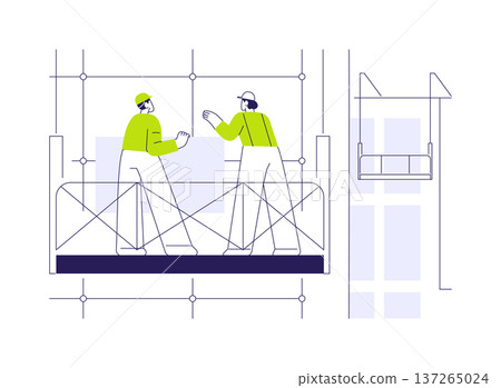 Working cradle abstract concept vector illustration. Working cradle abstract concept vector illustration. 137265024