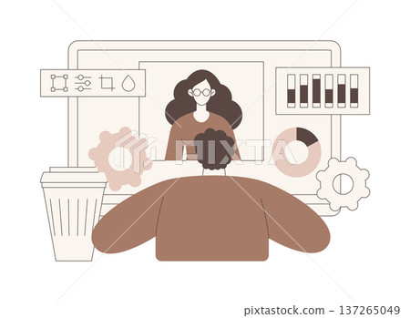 Photo editing software isolated cartoon vector illustrations. 137265049