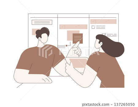Project management software isolated cartoon vector illustrations. 137265050