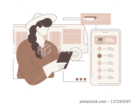 Schedule app isolated cartoon vector illustrations. Schedule app isolated cartoon vector illustrations. 137265097