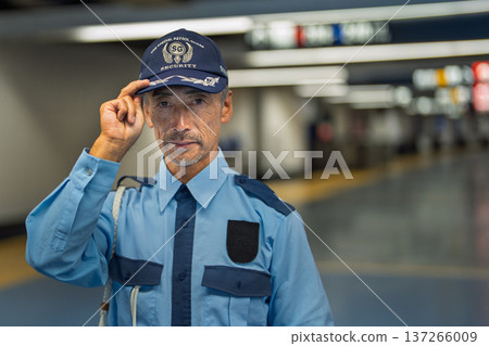 Security guard senior male airport Security guard senior male airport 137266009