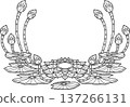 Hand Drawn Of Lotus Flowers Line Art for Coloring Book 137266131