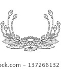 Hand Drawn Of Lotus Flowers Line Art for Coloring Book 137266132