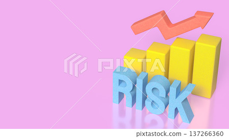 Financial Risk Growth Concept with Rising Chart 3d render. Financial Risk Growth Concept with Rising Chart 3d render. 137266360
