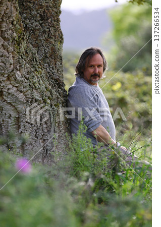 Portrait of Mature Man in Natural Setting Portrait of Mature Man in Natural Setting 137266534