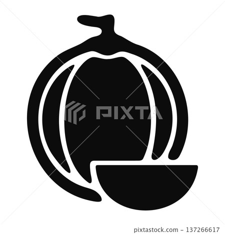 Black fig icon silhouette, whole fruit with slice, simple graphic, vector Black fig icon silhouette, whole fruit with slice, simple graphic, vector 137266617