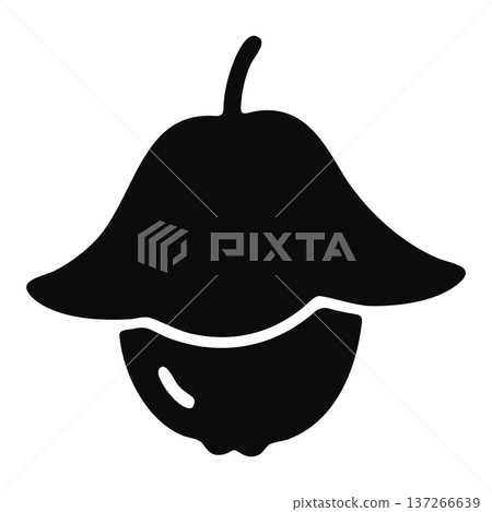 Black silhouette icon of a star fruit, carambola, isolated on white background Black silhouette icon of a star fruit, carambola, isolated on white background 137266639