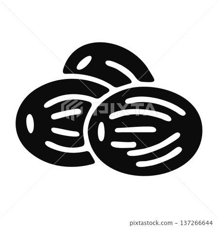 Black silhouette icon of three dates, isolated on white background 137266644