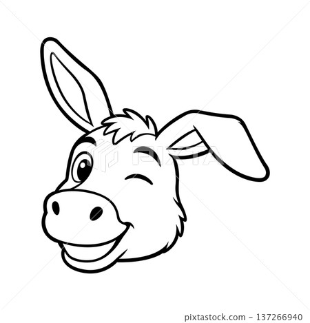 donkey mascot illustration logo vector design template simple and modern 137266940