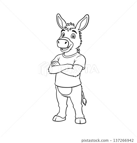 donkey mascot illustration logo vector design template simple and modern 137266942