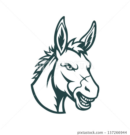 donkey mascot illustration logo vector design template simple and modern 137266944