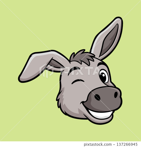 donkey mascot illustration logo vector design template simple and modern 137266945