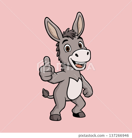 donkey mascot illustration logo vector design template simple and modern donkey mascot illustration logo vector design template simple and modern 137266946