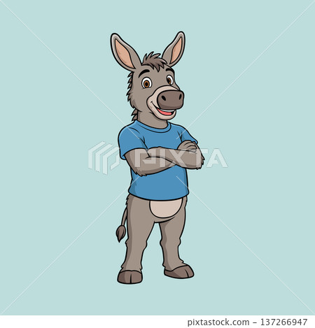 donkey mascot illustration logo vector design template simple and modern donkey mascot illustration logo vector design template simple and modern 137266947