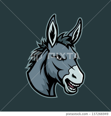 donkey mascot illustration logo vector design template simple and modern donkey mascot illustration logo vector design template simple and modern 137266949