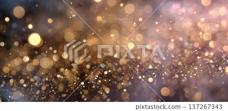 Photorealistic Macro of Defocused Holiday Sparkles with Soft Bokeh 137267343