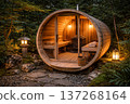 barrel sauna 137268164