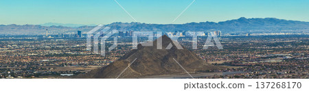 Aerial Lone Mountain Las Vegas Strip Panorama Urban Nevada Aerial Lone Mountain Las Vegas Strip Panorama Urban Nevada 137268170