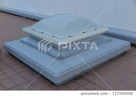 Skylight on the roof of the building and top light cover 137268308