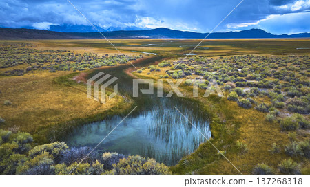 Aerial River Spring Lakes Ecological Reserve Wetlands and River California Aerial River Spring Lakes Ecological Reserve Wetlands and River California 137268318