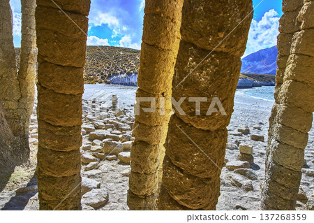 Crowley Lake Stone Columns Unique Geology and Sierra Landscape California Crowley Lake Stone Columns Unique Geology and Sierra Landscape California 137268359