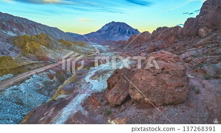 Lava Butte Mountain Desert Landscape Near Las Vegas Nevada Scenic Valley 137268391